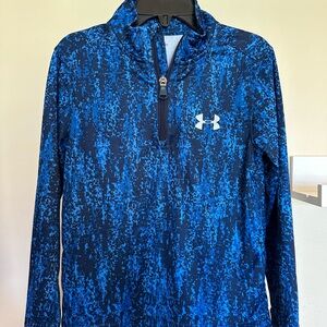 Under Armour Navy and Blue Half-Zip Pullover